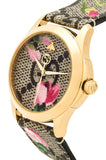 Gucci G Timeless Floral Brown Dial Brown Leather Strap Watch For Women - YA1264038 Buy Now By Gucci