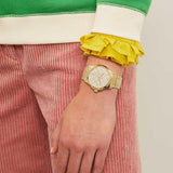 Gucci G Timeless Gold Dial Gold Steel Strap Unisex Watch - YA126461 Buy Now By Gucci