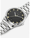 Gucci G Timeless Black Dial Silver Steel Strap Watch For Women - YA1264029 Buy Now By Gucci