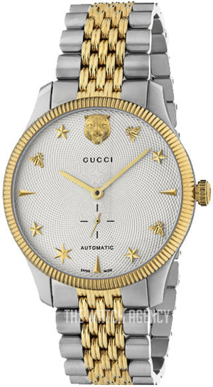 Gucci G Timeless Automatic White Dial Two Tone Steel Strap Watch for Men - YA126356 Buy Now By Gucci