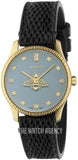 Gucci G Timeless Quartz Blue Dial Black Leather Strap Watch For Men - YA1265018 Buy Now By Gucci