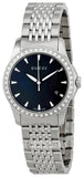 Gucci G Timeless Diamonds Mother of Pearl Black Dial Silver Mesh Bracelet Watch For Women - YA126507 Buy Now By Gucci