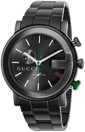 Gucci G Chrono Black Dial Black Steel Strap Watch For Men - YA101331 Buy Now By Gucci
