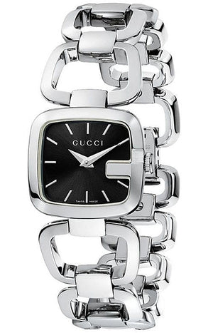 Gucci G Gucci Black Dial Silver Steel Strap Watch For Women - YA125510 Buy Now By Gucci