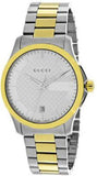 Gucci G Timeless Quartz Silver Dial Two Tone Steel Strap Watch For Men - YA126450 Buy Now By Gucci