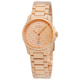Gucci G Timeless Quartz Rose Gold Dial Rose Gold Steel Strap Watch For Women - YA126567 Buy Now By Gucci