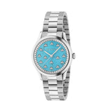 Gucci G Timeless Quartz Turquoise Dial Silver Steel Strap Unisex Watch - YA1265044 Buy Now By Gucci