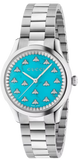 Gucci G Timeless Quartz Turquoise Dial Silver Steel Strap Unisex Watch - YA1265044 Buy Now By Gucci