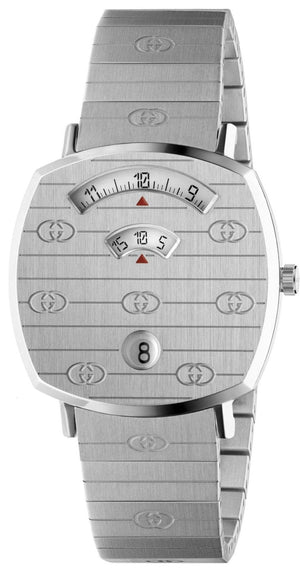Gucci Grip Quartz Silver Dial Silver Steel Strap Watch For Women - YA157401 Buy Now By Gucci