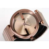 Gucci Interlocking G Quartz Brown Dial Brown Steel Strap Watch for Women - YA133317 Buy Now By Gucci