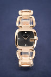 Gucci G Gucci Diamonds Black Dial Rose Gold Steel Strap Watch For Women - YA125409 Buy Now By Gucci