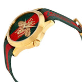 Gucci Le Marche des Merveilles Green & Red Dial Green & Red NATO Strap Unisex Watch - YA126487 Buy Now By Gucci
