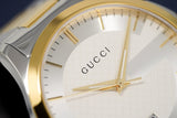 Gucci G Timeless Silver Dial Two Tone Steel Strap Watch For Men - YA126474 Buy Now By Gucci