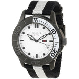 Gucci G Timeless XL White Dial Two Tone NATO Strap Watch For Men - YA126243 Buy Now By Gucci