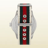 Gucci G Timeless White Dial Two Tone Nylon Strap Watch For Men - YA126231 Buy Now By Gucci