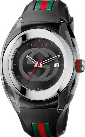 Gucci Sync XXL Quartz Black Dial Black Rubber Strap Watch For Men - YA137101 Buy Now By Gucci