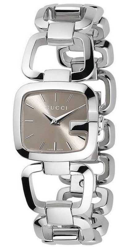 Gucci G Gucci Brown Dial Silver Steel Strap Watch For Women - YA125507 Buy Now By Gucci