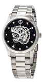Gucci G Timeless Diamonds Black Dial Silver Steel Strap Watch For Women - YA1264125 Buy Now By Gucci