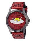 Gucci G Timeless Ghost Red Dial Red Leather Strap Watch For Men - YA1264023 Buy Now By Gucci