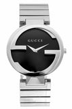 Gucci G Interlocking Black Dial Silver Steel Strap Watch For Women - YA133307 Buy Now By Gucci