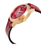 Gucci G Timeless Quartz Red Dial Red Leather Strap Watch For Women - YA1264054 Buy Now By Gucci