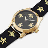 Gucci G-Timeless Black Dial Black Leather Strap Watch For Women - YA1264055 Buy Now By Gucci