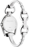 Gucci Horsebit Collection Mother of Pearl Black Dial Silver Steel Strap Watch For Women - YA139503 Buy Now By Gucci