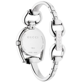 Gucci Horsebit Collection Mother of Pearl Black Dial Silver Steel Strap Watch For Women - YA139503 Buy Now By Gucci