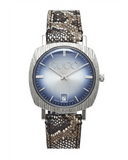 Gucci Grip Vintage Blue Dial Snakeskin Brown Leather Strap Watch for Women - YA152401 Buy Now By Gucci