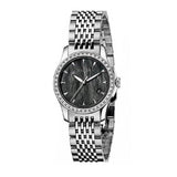Gucci G Timeless Diamonds Mother of Pearl Black Dial Silver Mesh Bracelet Watch For Women - YA126507 Buy Now By Gucci