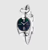 Gucci Horsebit Collection Mother of Pearl Black Dial Silver Steel Strap Watch For Women - YA139503 Buy Now By Gucci