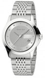 Gucci G Timeless Diamonds Silver Dial Silver Steel Strap Watch For Men - YA126404 Buy Now By Gucci