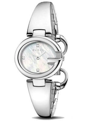 Gucci Guccissima Diamonds Mother of Pearl Dial Silver Steel Strap Watch For Women - YA134504 Buy Now By Gucci
