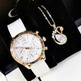 Guess Marina Multifunction White Dial White Rubber Strap Watch for Women - W1025L5 Buy Now By Guess