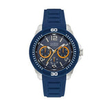 Guess Trade Blue Dial Blue Silicone Strap Watch for Men - W0967G2 Buy Now By Guess