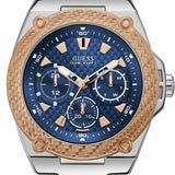 Guess Legacy Analog Blue Dial Blue Denim Strap Watch for Men - W1058G1 Buy Now By Guess