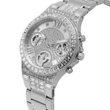 Guess Moonlight Multi Function Diamonds Silver Dial Silver Steel Strap Watch for Women - GW0320L1 Buy Now By Guess