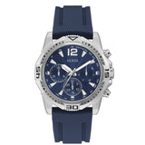 Guess Commander Blue Dial Blue Rubber Strap Watch for Men - GW0211G1 Buy Now By Guess