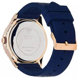 Guess Swirl Analog Quartz White Dial Blue Rubber Strap Watch for Women - W1096L4 Buy Now By Guess