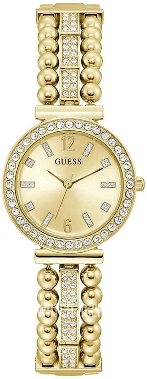 Guess Gala Diamonds Gold Dial Gold Steel Strap Watch for Women - GW0401L2 Buy Now By Guess