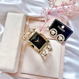 Guess Trend Multi Chain Black Dial Gold Steel Strap Watch for Women - U1117L5 Buy Now By Guess