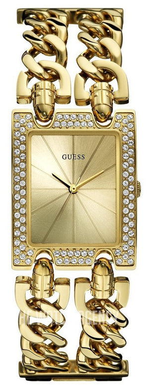 Guess MOD Heavy Metal Diamonds Gold Dial Gold Steel Strap Watch for Women - W0072L1 Buy Now By Guess