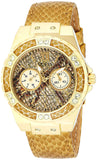 Guess Limelight Quartz Gold Dial Gold Leather Strap Watch For Women - W0775L13 Buy Now By Guess