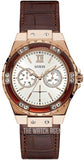 Guess Limelight Analog White Dial Brown Leather Strap Watch For Women - W0775l14 Buy Now By Guess