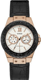Guess Limelight Quartz White Dial Black Leather Strap Watch For Women - W0775L9 Buy Now By Guess