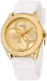 Guess G-Twist Gold Dial White Rubber Strap Watch for Women - W0911L7 Buy Now By Guess