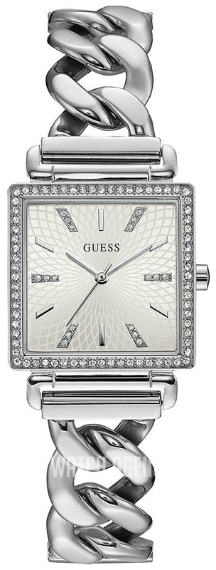 Guess Vanity Diamonds White Dial Silver Steel Strap Watch for Women - W1030L1 Buy Now By Guess