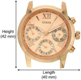 Guess Mini Sunrise Chronograph Quartz Rose Gold Dial Rose Gold Steel Strap Watch For Women - W0448L3 Buy Now By Guess