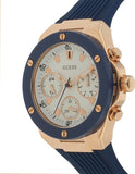 Guess Athena White Dial White Dial Blue Rubber Strap Watch For Women - GW0030L5 Buy Now By Guess