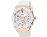 Guess Athena White Dial White Rubber Strap Watch For Women - GW0030L3 Buy Now By Guess